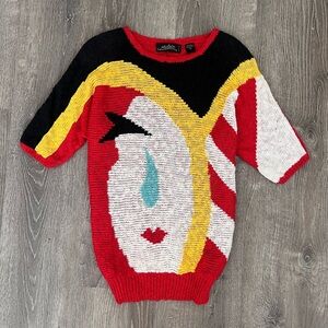 Colorful Abstract Face Sweater